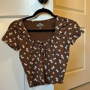 Hollister brown top!